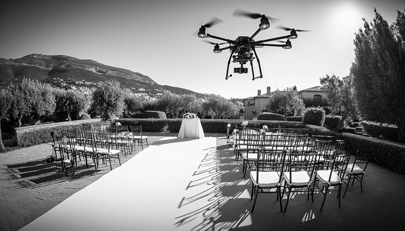 Les défis de la capture de mariages en extérieur avec un drone